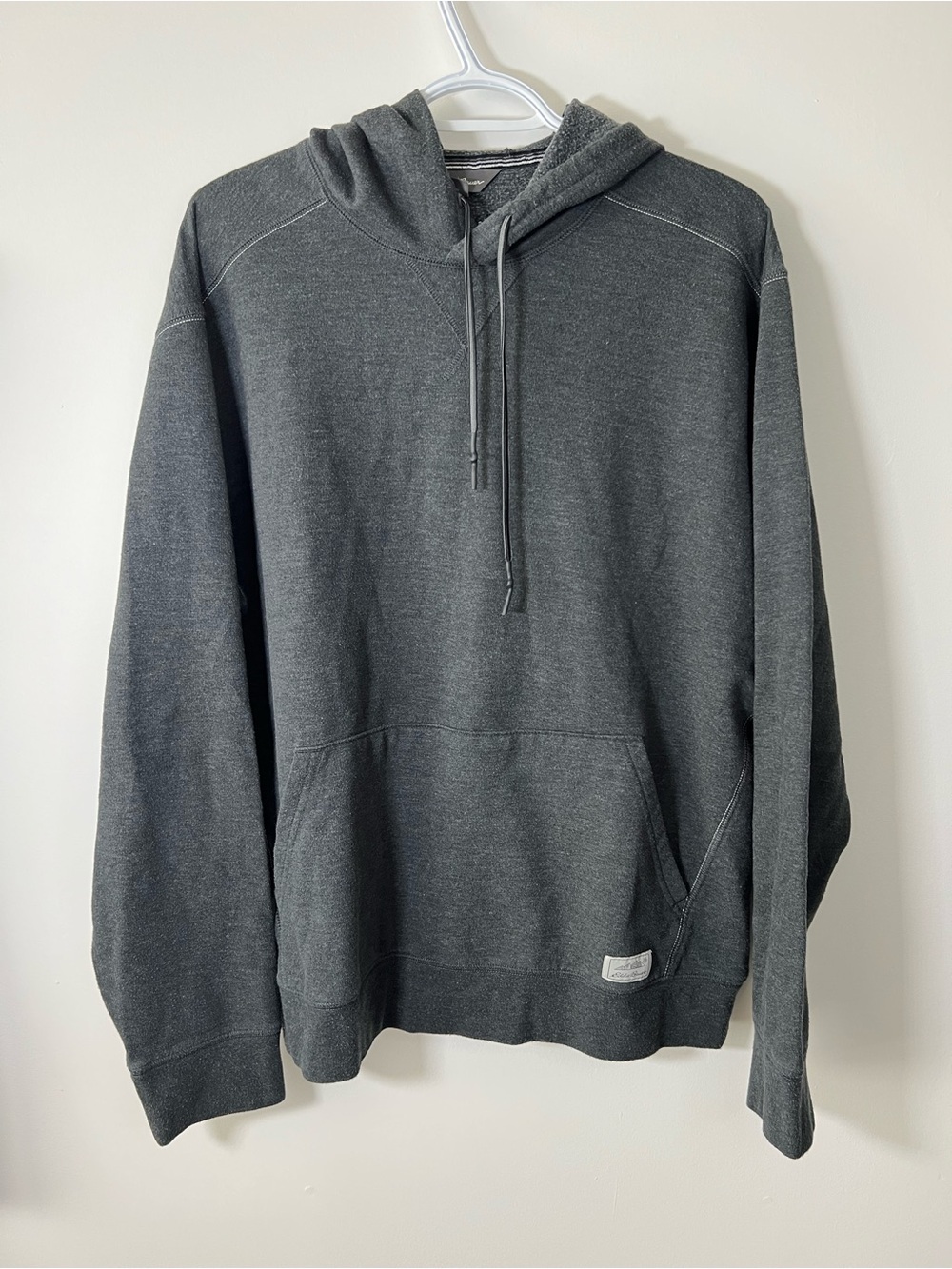 Eddie Bauer Charcoal Gray Men's Large Hooded Sweatshirt